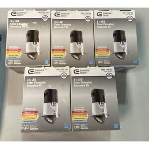 5-Pack Commercial Electric 3 in. 2700K - 5000K Dark Bronze Recessed LED